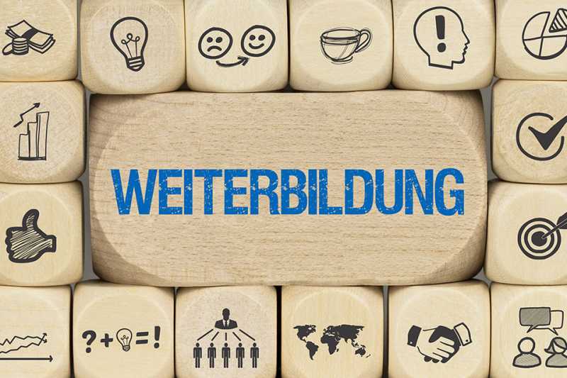 Schriftzug Weiterbildung